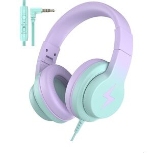 Pastel Purple and Mint Headphones